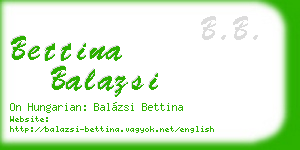 bettina balazsi business card